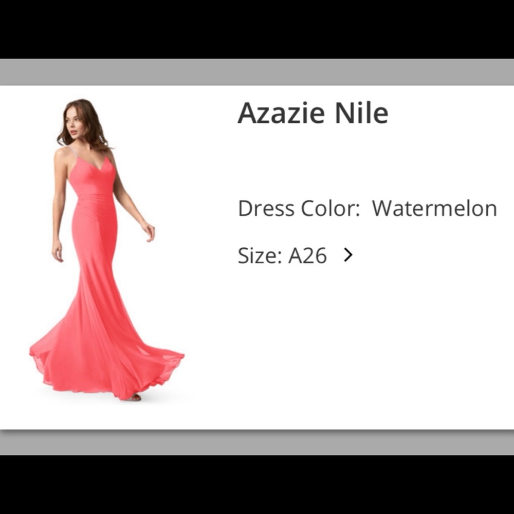 Azazie Nile Bridesmaid Dress in watermelon